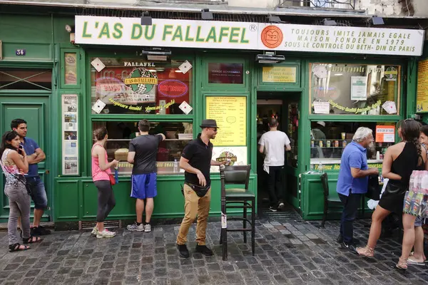 París Francia Junio 2015 Restaurante Kosher Oriente Medio Marais París — Foto de Stock