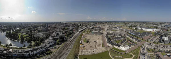 Panorama Aéreo 180 Grados Con Obra Ubuntuplein Urbanización Del Proyecto —  Fotos de Stock