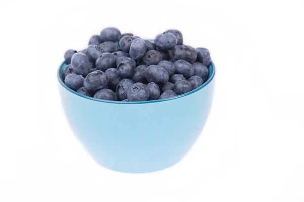 Blueberries Isolated White Background Fresh Fruits Blue Bowl — Stock Photo, Image