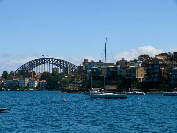 Över Sydney Harbour Från Cremorne Point Stranden — Stockfoto