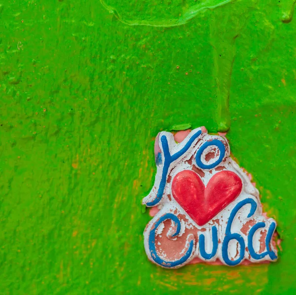 Een Close Shot Van Een Love Cuba Schrift Bevestigd Aan — Stockfoto