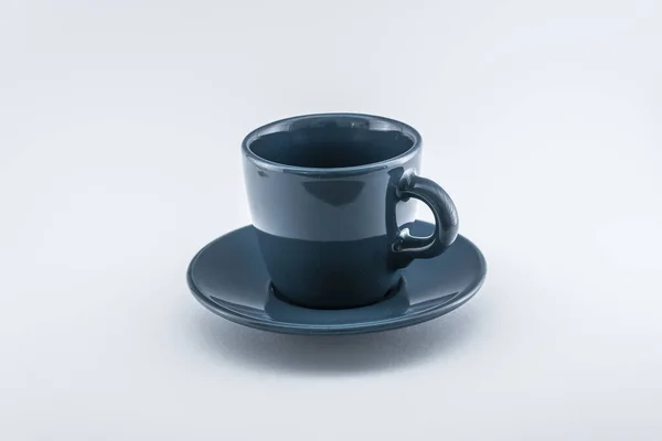 Plan Horizontal Une Tasse Expresso Trois Positions Différentes Avec Fond — Photo