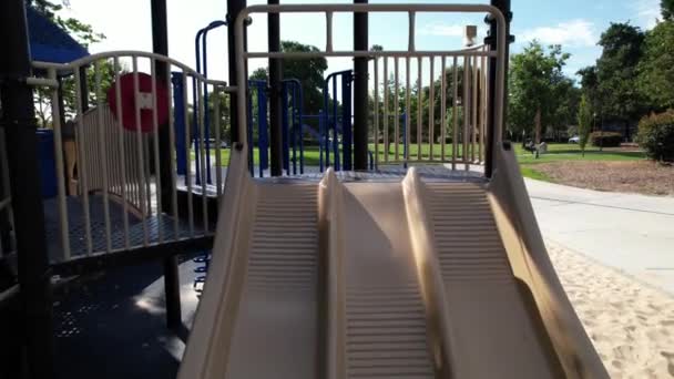 Кадры Детской Площадки Парке — стоковое видео