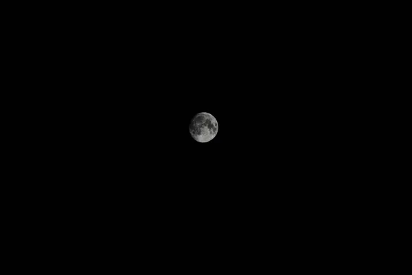 Una Vista Una Luna Sobre Fondo Negro — Foto de Stock