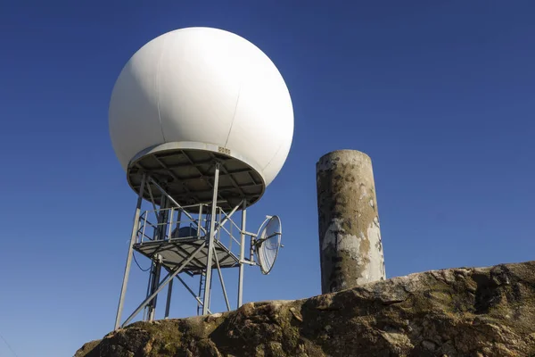 Mijas Espanha Janeiro 2016 Radar Vigilância Meteorológica Radar Doppler Topo — Fotografia de Stock