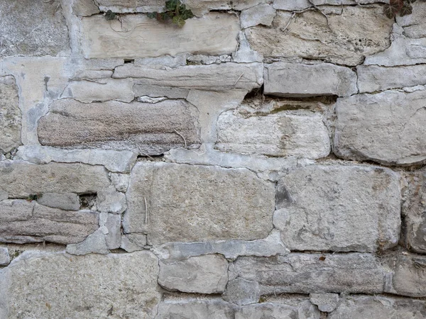 Closeup Medieval Stone Brick Wall — Stock Photo, Image