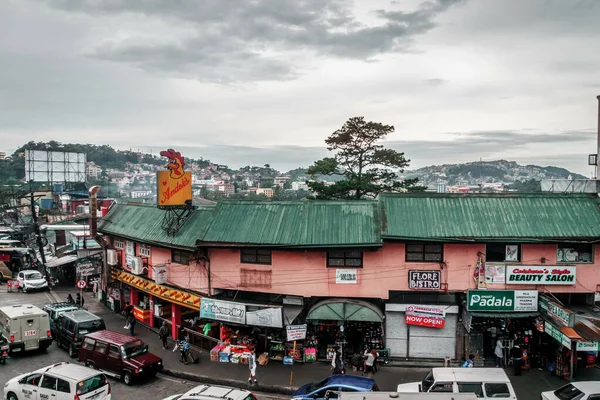 Baguio Filipinas Dezembro 2017 Uma Rua Movimentada Cidade Baguio Filipinas — Fotografia de Stock