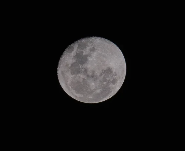 Full Moon Isolated Black Background — Stock Photo, Image