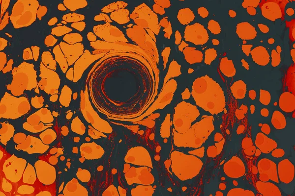 Μια Αφηρημένη Ελαιογραφία Πιτσιλιές Από Ζωντανή Πορτοκαλί Μπογιά Σκούρο Γκρι — Φωτογραφία Αρχείου
