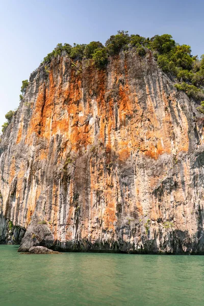 Ένα Κάθετο Πλάνο Του Εθνικού Πάρκου Phang Nga Στο Καλάι — Φωτογραφία Αρχείου