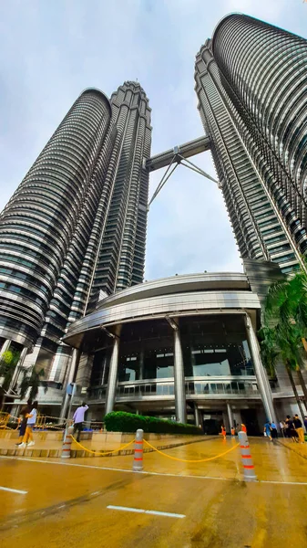 Kuala Lumpur Malaysia Janeiro 2020 Uma Foto Baixo Ângulo Das — Fotografia de Stock