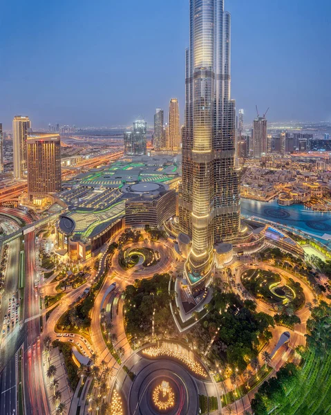 Dubai Rli Arab Emirates Haziran 2021 Burç Halife Gece Dubai — Stok fotoğraf