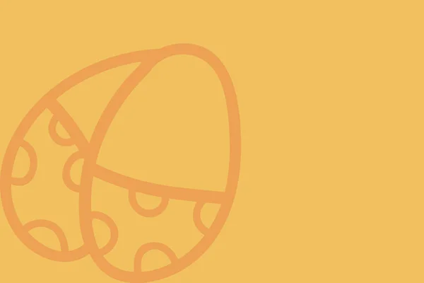 Een Digitale Illustratie Van Decoratieve Eieren Een Gele Achtergrond Voor — Stockfoto