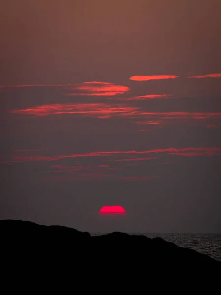 Beautiful Shot Orange Sunset Sea — Stock Photo, Image