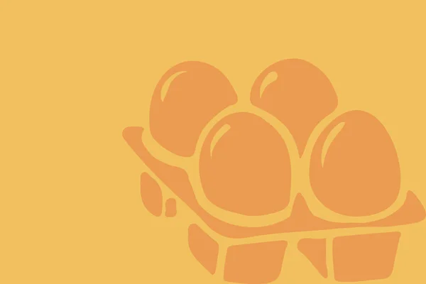 Una Ilustración Digital Huevos Sobre Fondo Amarillo Para Fondos Pantalla —  Fotos de Stock