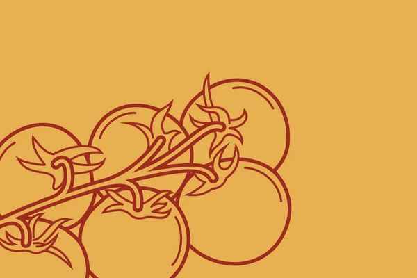 Uma Ilustração Digital Tomates Fundo Amarelo Para Papéis Parede — Fotografia de Stock