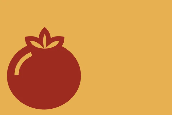 Een Digitale Illustratie Van Een Tomaat Een Gele Achtergrond Voor — Stockfoto
