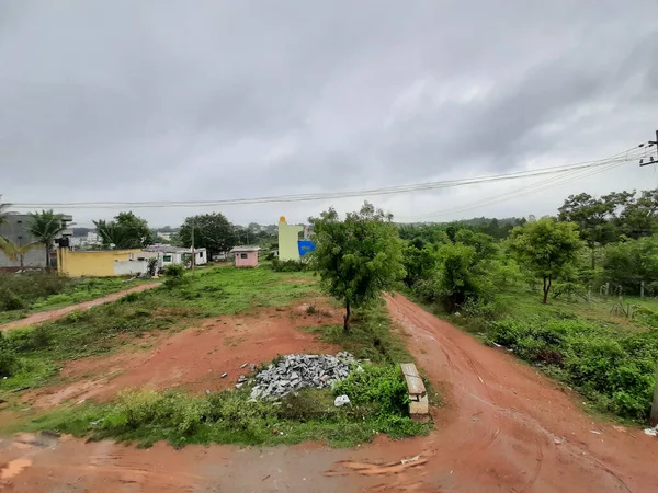 Uma Foto Uma Bela Vista Dos Edifícios Estradas Vila Norte — Fotografia de Stock