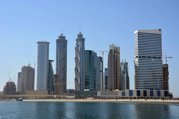 Dubai United Arab Emirates Oct 2015 Row Tall Modern Skyscrapers — Stock Photo, Image