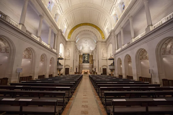 Row Pews Sanctuary Our Lady Fatima Portugal — Stock Photo, Image