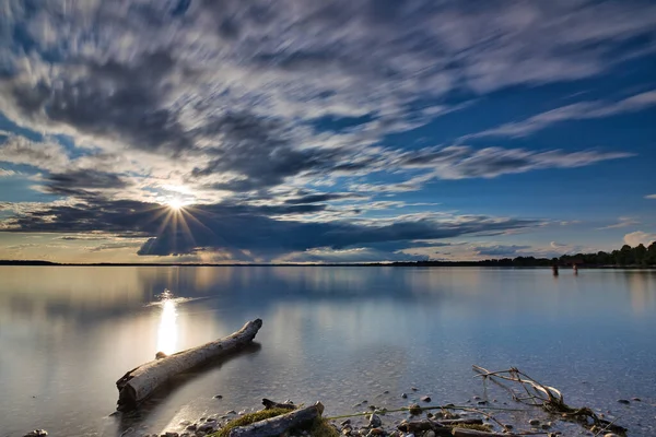 Beautiful Shot Calm Sea Sunrise Sky Background — Stock Photo, Image