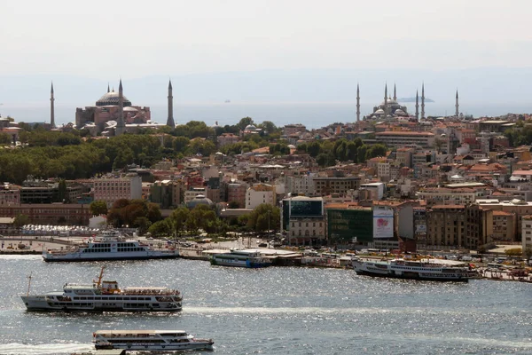 Istanbul Turkey 2018 Január Kilátás Isztambuli Öbölre Galata Torony Tetejéről — Stock Fotó