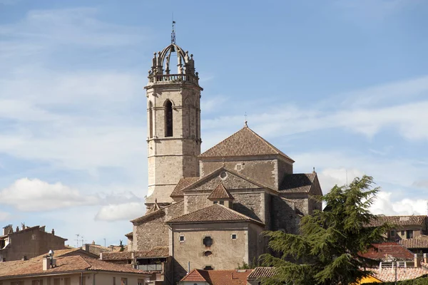 Chiesa Iglesia Santa Maria Nel Centro Del Villaggio Moia Barcellona — Foto Stock