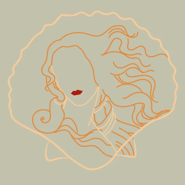 Стилізована Абстрактна Ілюстрація Венера Боттічеллі — стокове фото
