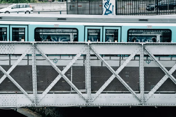 Блакитний Потяг Захоплений Станції — стокове фото