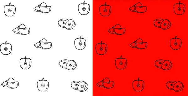 Fondo Estampado Manzana Cortada Mitad Roja Blanca Para Fondos Pantalla —  Fotos de Stock