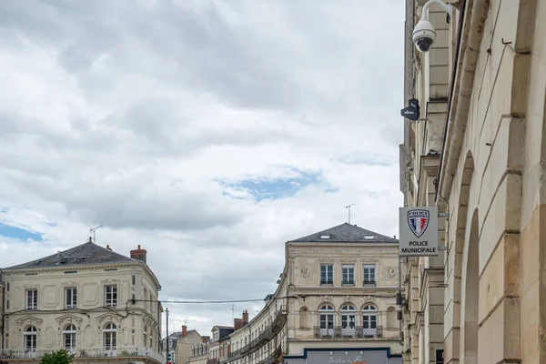 Sable Francie Července 2021 Malebný Pohled Logo Francouzské Národní Policie — Stock fotografie