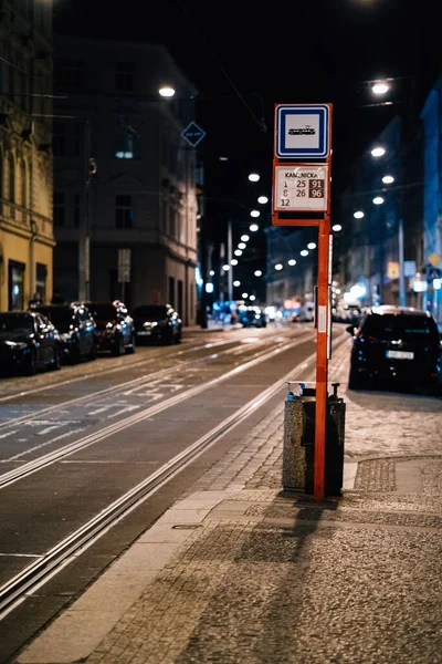 大流行病期间 布拉格空旷的街道 — 图库照片