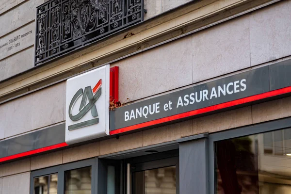 Parijs Frankrijk Jul 2021 Gevel Van Credit Agricole Bank Parijs — Stockfoto