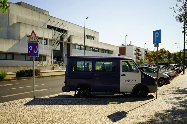 Lisboa Portugal Jul 2021 Een Close Shot Van Geparkeerde Politieagenten — Stockfoto