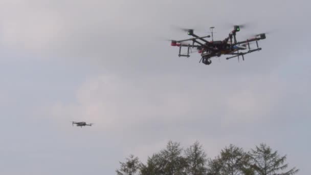 Drone Vliegen Lucht — Stockvideo