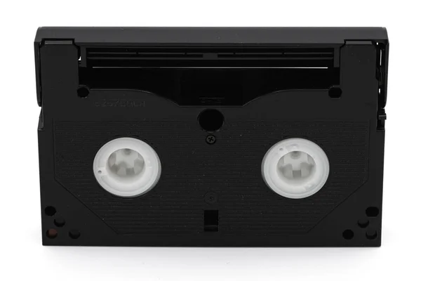 Een Close Opname Van Een Videocassette Geïsoleerd Witte Achtergrond — Stockfoto