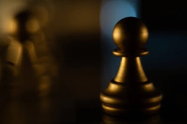 Крупним Планом Знімок Шахової Фігури Шахівниці — стокове фото