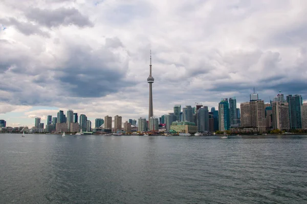 Panorama Toronta Kanadě Zamračený Den — Stock fotografie