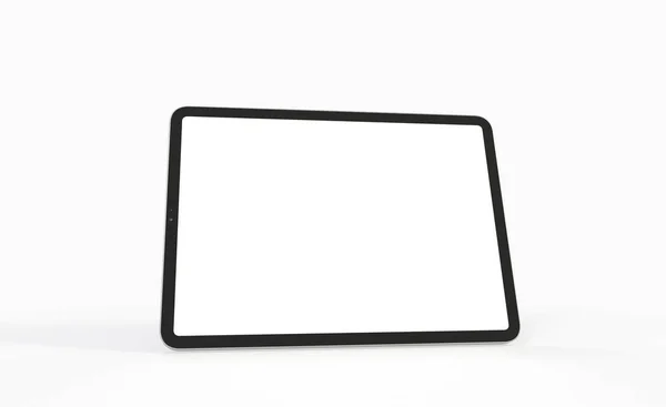 Uma Renderização Uma Tela Tablet Com Copyspace Isolado Fundo Branco — Fotografia de Stock