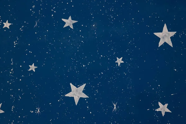 星のある青の質感の背景 — ストック写真