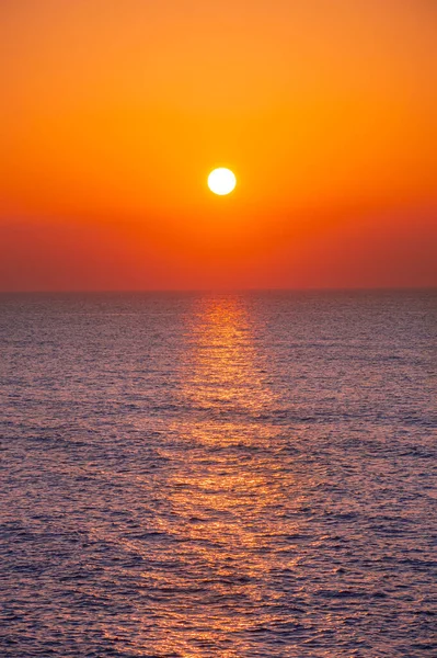 Zonsondergang Boven Zee Zomer — Stockfoto