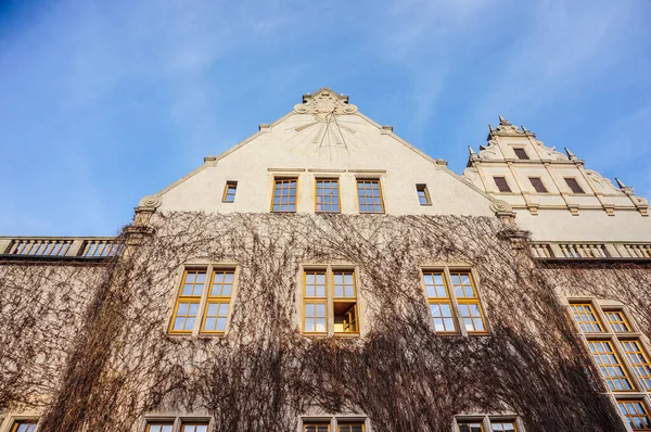 Poznan Poland Kasım 2016 Duvarlarında Büyüme Olan Adam Mickiewicz Üniversitesi — Stok fotoğraf