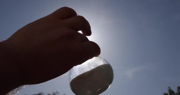 Beelden Van Zandloper Zonlicht Achtergrond — Stockvideo