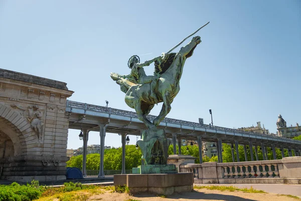 Paris Frankreich August 2021 Statue Von France Renaissante Mit Der — Stockfoto