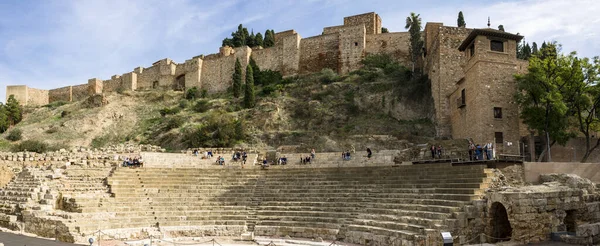 Antigo Anfiteatro Romano Málaga Espanha — Fotografia de Stock