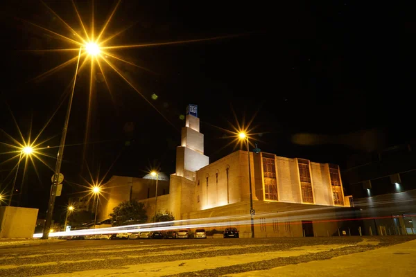 Lisbon Portugal Mei 2018 Mesquita Central Lissabon Nachts Portugal — Stockfoto