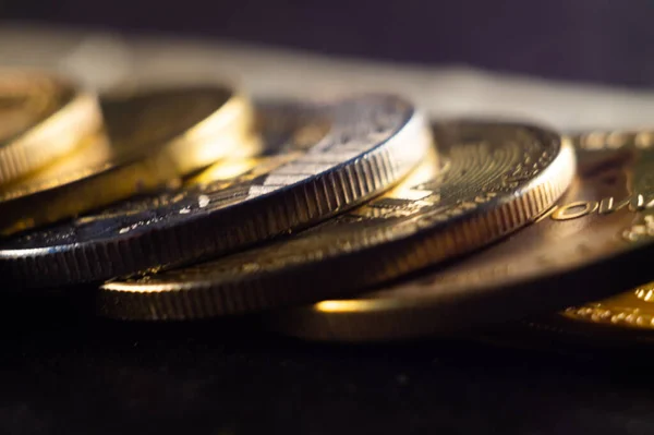 Closeup Shot Coins — Stock Photo, Image