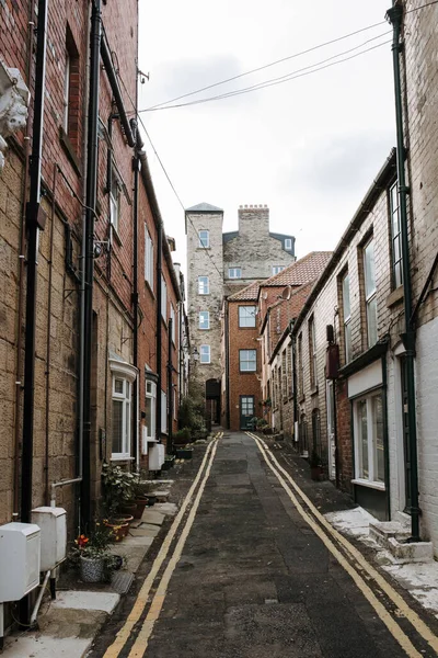 Whitby Vereinigtes Königreich März 2020 Eine Vertikale Aufnahme Von Gebäuden — Stockfoto