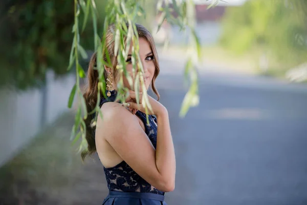 Een Oppervlakkige Focus Shot Van Een Prachtige Blanke Vrouw Uit — Stockfoto