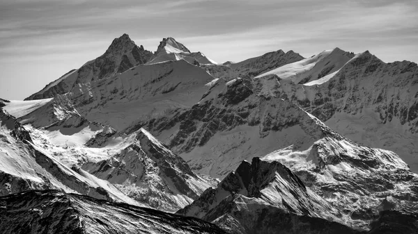 Grossglockner Montanha Mais Alta Áustria Cordilheira Hohe Tauern Monocromática — Fotografia de Stock